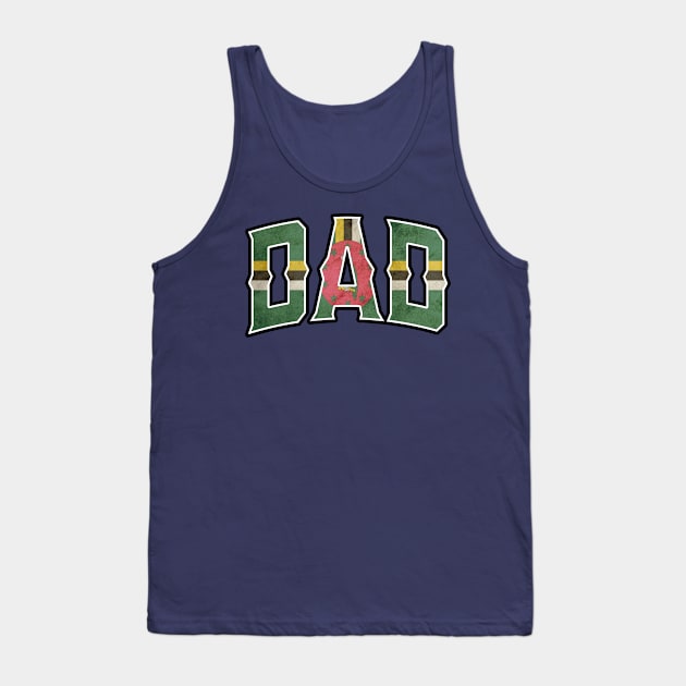 Dad Dominica Vintage Heritage DNA Flag Tank Top by Just Rep It!!